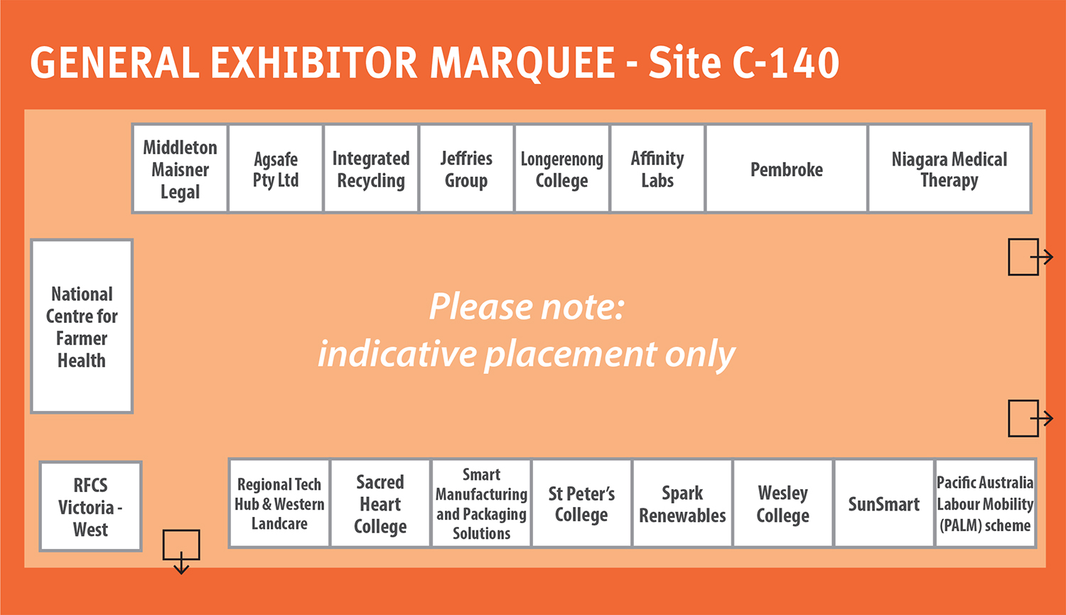 MIldura Field Days Marquee Map